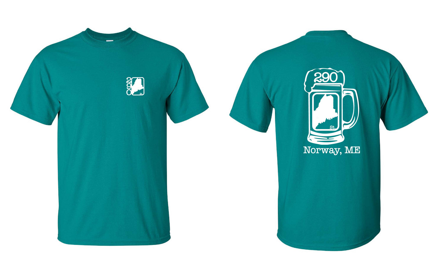 Short sleeve tee - jade green with mug