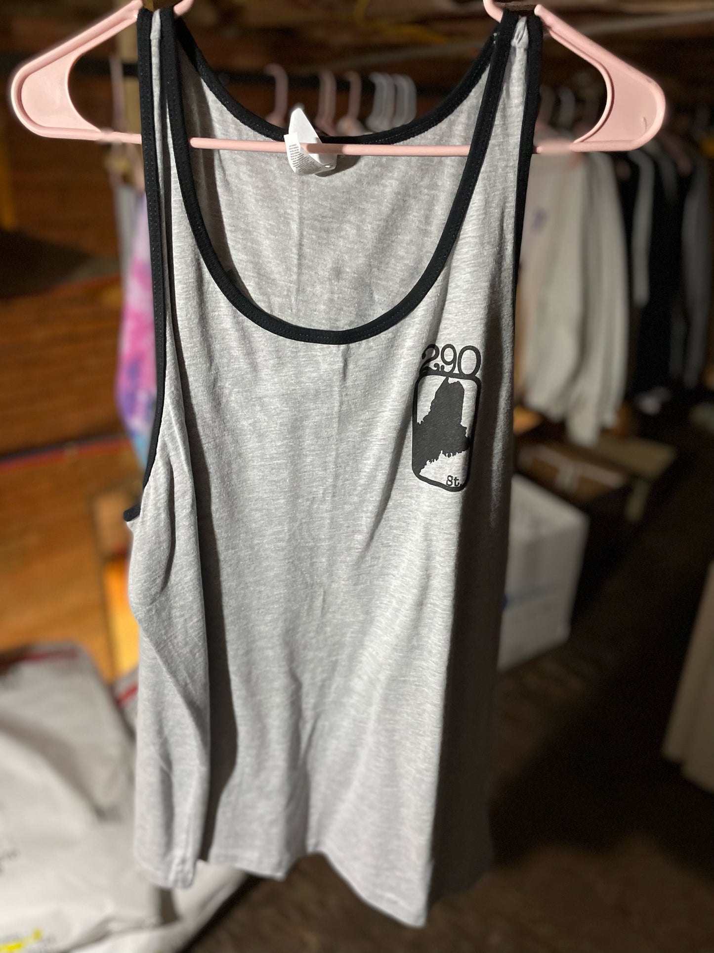 Tank Top - Gray with black trim