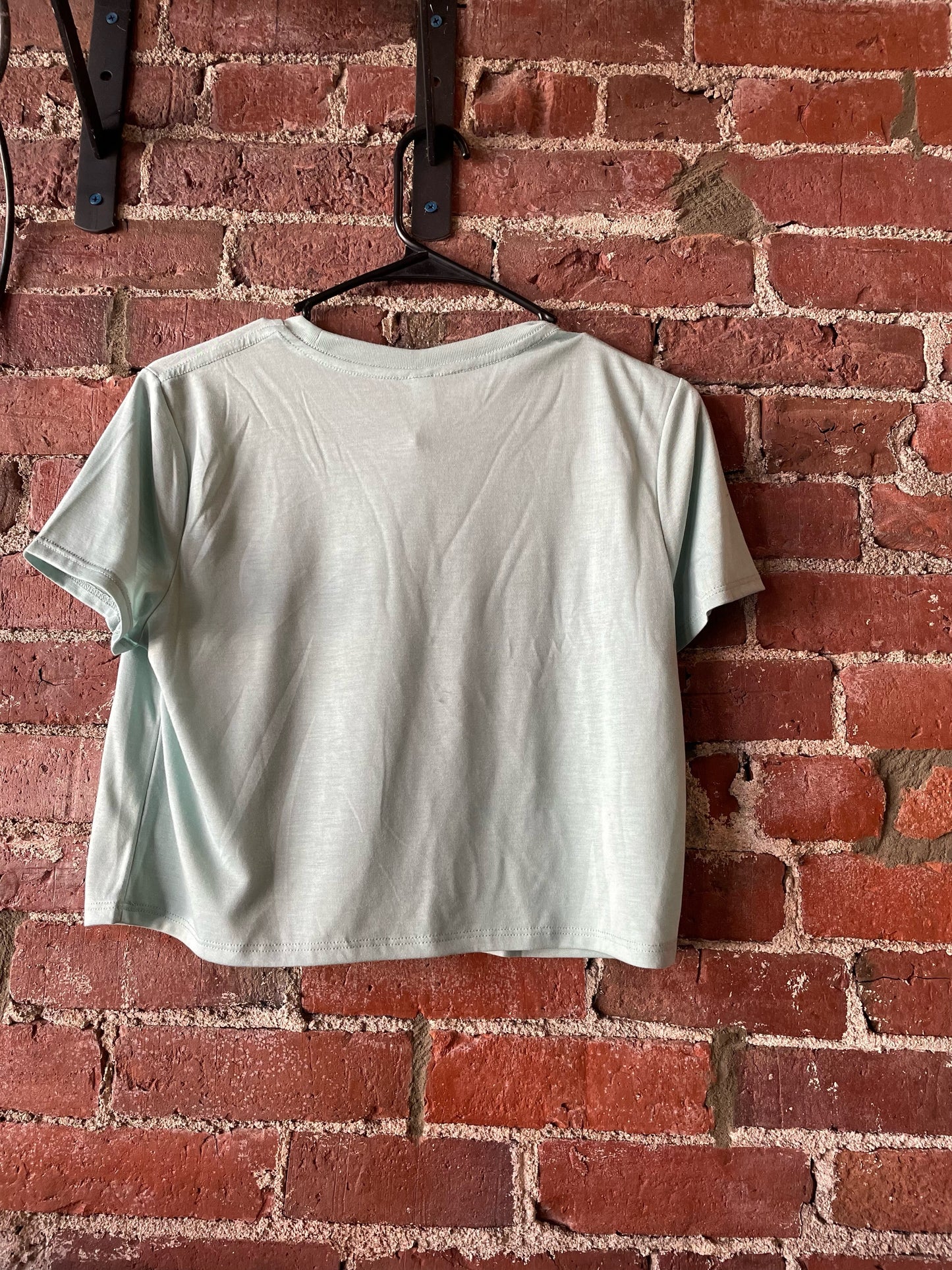 Short Sleeve Crop Top - Mint