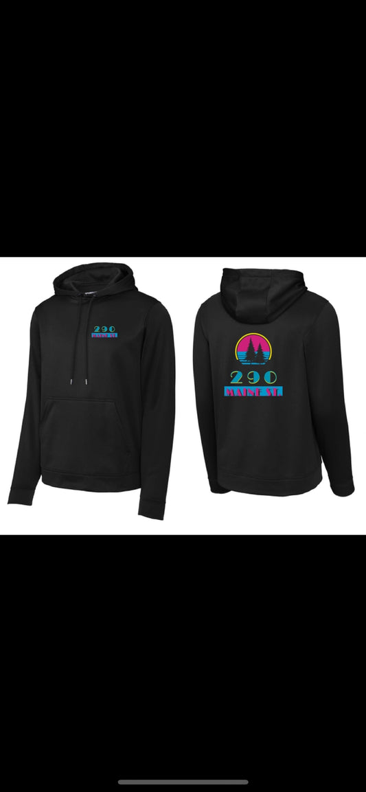 Hooded Sweatshirt - black with neon