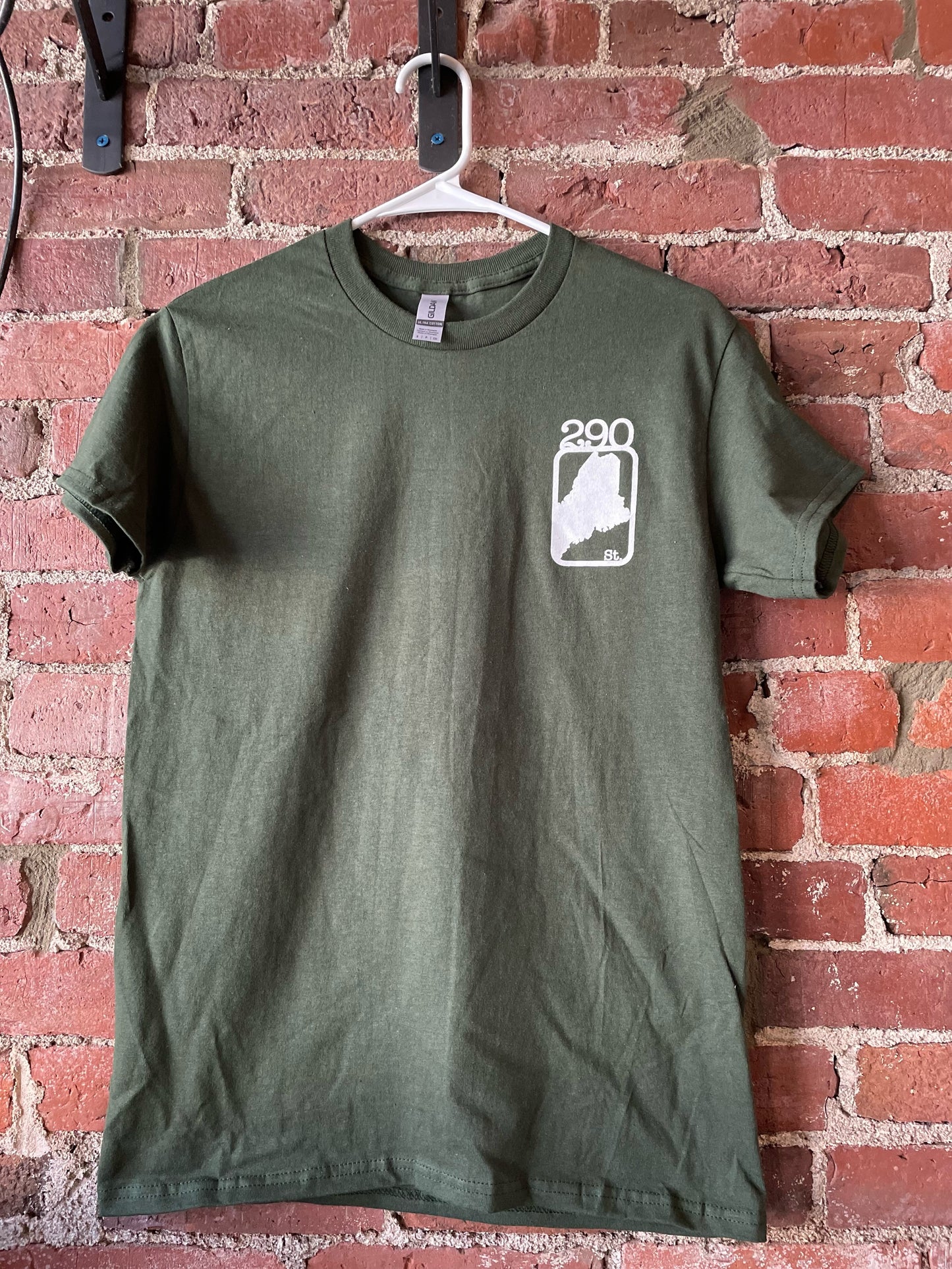 Short Sleeve Tee - Green with Map